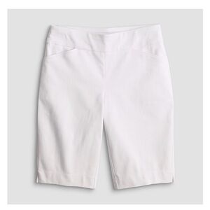 CRoft&Barrow Women's White Pull-On Knee-Length Shorts